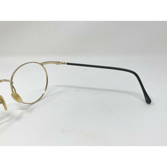 VINTAGE Polo Ralph Lauren Polo 535 Eyeglasses Round Black & Gold 51 [] 18 Rare - Picture 4 of 11